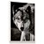 Quadro Decorativo Lobo Preto e Branco Animal - Imagem 2