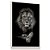 Quadro Decorativo Leão Preto e Branco Rei King Animal - Imagem 3