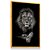 Quadro Decorativo Leão Preto e Branco Rei King Animal - Imagem 2
