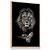 Quadro Decorativo Leão Preto e Branco Rei King Animal - Imagem 4