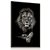 Quadro Decorativo Leão Preto e Branco Rei King Animal - Imagem 1