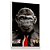 Quadro Decorativo Macaco Monkey Estiloso Roupa Exército Arte - Imagem 3