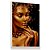 Quadro Decorativo Mulher Gold Pérola Fashion Maquiagem Dourada - Imagem 2
