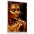 Quadro Decorativo Mulher Gold Pérola Fashion Maquiagem Dourada - Imagem 4
