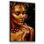 Quadro Decorativo Mulher Gold Pérola Fashion Maquiagem Dourada - Imagem 1