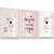 Quadro Decorativo Infantil Menina Pássaro Frase  Kit 3 Quadros - Imagem 1