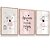 Quadro Decorativo Infantil Menina Pássaro Frase  Kit 3 Quadros - Imagem 4
