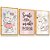 Quadro Decorativo Elefantinha Rosa Sonhe Alto Estrelas Kit 3 Quadros - Imagem 4