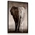 Quadro Decorativo Elefante Selvagem Preto e Branco - Imagem 1