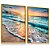 Quadro Decorativo Praia Entardecer Ondas Sol Mar Kit 2 - Imagem 3
