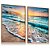 Quadro Decorativo Praia Entardecer Ondas Sol Mar Kit 2 - Imagem 4