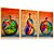 Quadro Frutas Coloridas Pera Maçã Pintura Nutricionista Kit 3 Quadros - Imagem 4