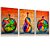 Quadro Frutas Coloridas Pera Maçã Pintura Nutricionista Kit 3 Quadros - Imagem 3