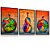 Quadro Frutas Coloridas Pera Maçã Pintura Nutricionista Kit 3 Quadros - Imagem 1