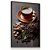 Quadro Decorativo Coffee Grãos de Café Xícara - Imagem 1