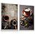 Quadro Decorativo Kit 2 Café Chocolate Grãos Coffee - Imagem 2