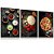 Quadro Decorativo Pizzaria Molhos Massa Pizza  Kit 3 Quadros - Imagem 1