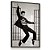 Quadro Decorativo Elvis Presley Retrô Dança Preto e Branco - Imagem 1