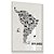 Quadro Decorativo Mapa América do Sul Pontos Turísticos - Imagem 2