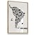 Quadro Decorativo Mapa América do Sul Pontos Turísticos - Imagem 4