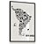 Quadro Decorativo Mapa América do Sul Pontos Turísticos - Imagem 1