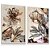 Quadro Decorativo Flores Floral Peônia Rose Moderna Pintura Kit 2 - Imagem 1