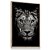 Quadro Decorativo Leoa Animal Rosto Preto e Branco - Imagem 4
