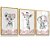 Quadro Decorativo Infantil Elefantinha Girafinha Onçinha Flores Rosa Kit 3 Quadros - Imagem 4