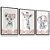 Quadro Decorativo Infantil Elefantinha Girafinha Onçinha Flores Rosa Kit 3 Quadros - Imagem 3