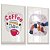 Quadro Decorativo Café Sempre um Boa Idéia Kit 2 Coffee Xícara Brinde Frase - Imagem 2