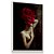 Quadro Decorativo Mulher Face  Flor Rosa Vermelha Cabeça - Imagem 2