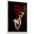 Quadro Decorativo Mulher Face  Flor Rosa Vermelha Cabeça - Imagem 4