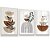 Quadro Composição Art Boho Botânica Folhas Abstrato Moderno Kit 3 Quadros - Imagem 2