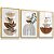 Quadro Composição Art Boho Botânica Folhas Abstrato Moderno Kit 3 Quadros - Imagem 3