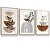 Quadro Composição Art Boho Botânica Folhas Abstrato Moderno Kit 3 Quadros - Imagem 4