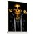 Quadro Decorativo Mulher Maquiagem Preto e Dourado Black Gold Fashion - Imagem 3