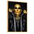 Quadro Decorativo Mulher Maquiagem Preto e Dourado Black Gold Fashion - Imagem 2