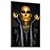 Quadro Decorativo Mulher Maquiagem Preto e Dourado Black Gold Fashion - Imagem 1
