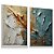 Quadro Decorativo Abstrato Textura Tons de Azul Branco Dourado Pintura - Imagem 3