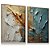 Quadro Decorativo Abstrato Textura Tons de Azul Branco Dourado Pintura - Imagem 4