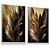 Quadro Decorativos  Penas Douradas Textura Gold  Kit 2 - Imagem 3