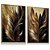 Quadro Decorativos  Penas Douradas Textura Gold  Kit 2 - Imagem 4