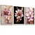 Quadro Decorativo Trio Rosas Flores  Pintura Floral Kit 3 Quadros - Imagem 4