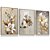 Quadro Decorativo Flor de Lírio Floral Arranjos  de Flores Kit 3 Quadros - Imagem 4