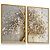 Quadro Decorativo Árvore Dourada Natureza Folhas Claras Kit 2 - Imagem 4