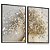 Quadro Decorativo Árvore Dourada Natureza Folhas Claras Kit 2 - Imagem 2