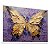 Quadro Pintura Borboleta Asas Dourado Roxo Sala Quarto - Imagem 5
