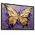 Quadro Pintura Borboleta Asas Dourado Roxo Sala Quarto - Imagem 4