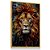 Quadro Decorativo Rosto Leão Colorido Judá Religioso Majestoso - Imagem 2
