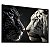 Quadro Decorativo Tigre Branco Pantera Negra Olhos Azuis Animais - Imagem 1